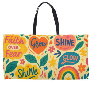 Faith Over Fear with Woven Handle - $32.99