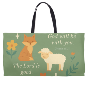 Inspirational – The Lord is Good Weekender Tote Cotton Web Handle