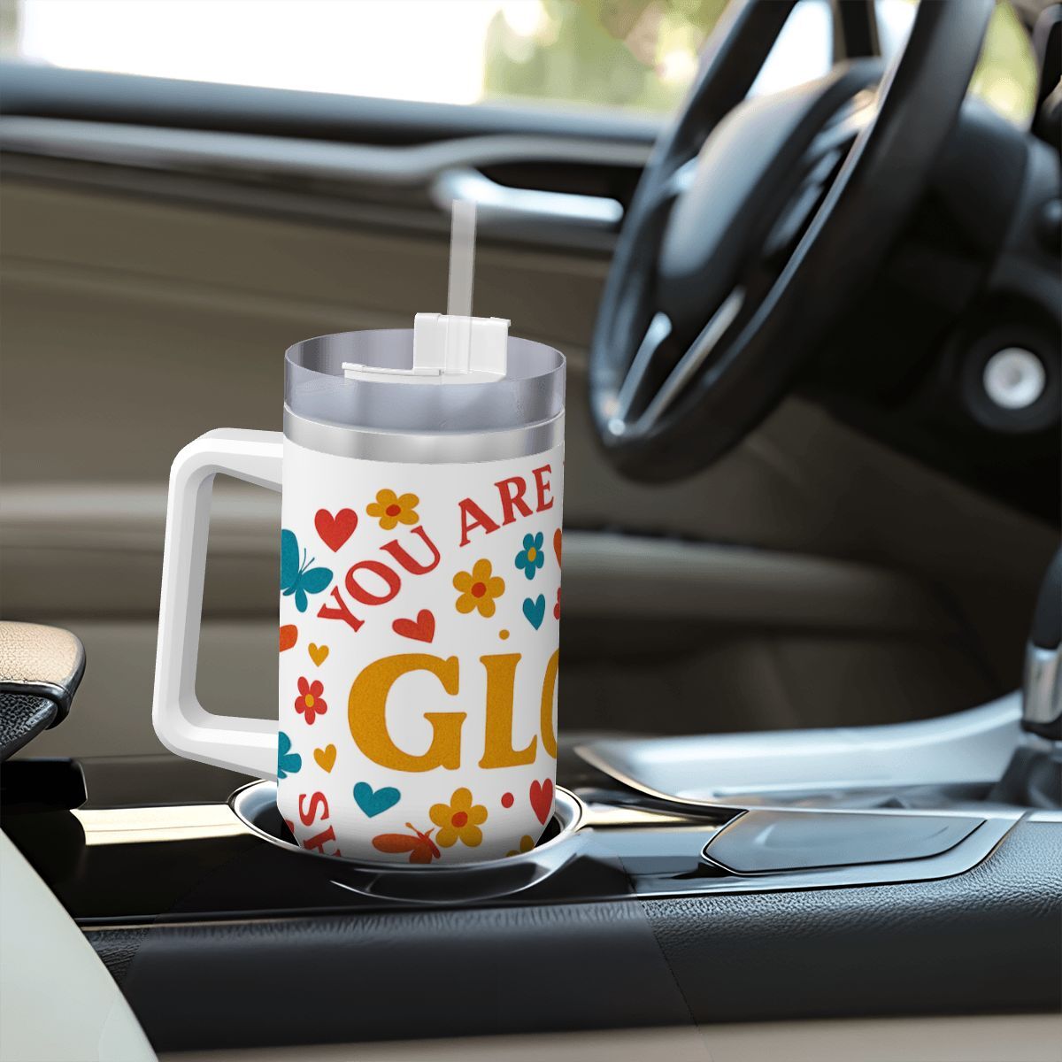 cup mug in the car