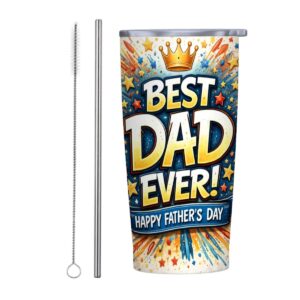 Best Dad Ever 20 oz Father’s Day Tumbler with Straw