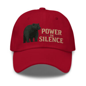 Power in Silence Cotton Dad Hat | Quiet Strength Statement Cap