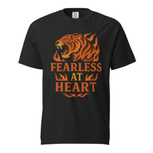 Fearless at Heart Unisex garment-dyed heavyweight T-Shirt | Bold Affirmation Apparel