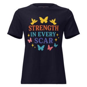 Strength In Every Scar Women’s Relaxed T-Shirt | Hope and Endure Collection