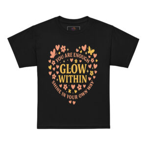 Glow Within Youth T-Shirt | Inspiration Affirmation Tee for Kids